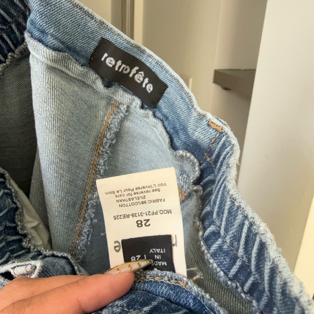 EUC Retrofete Myla Denim Jogger in Romano Size 28 - Picture 5 of 9
